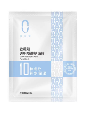 欧薇妍透明质酸钠面膜补水保湿修护贴片5片舒缓保持肌肤焕发亮彩