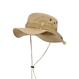 奔尼帽户外徒步登山帽男夏季防晒遮阳帽大檐牛仔渔夫帽男款太阳帽