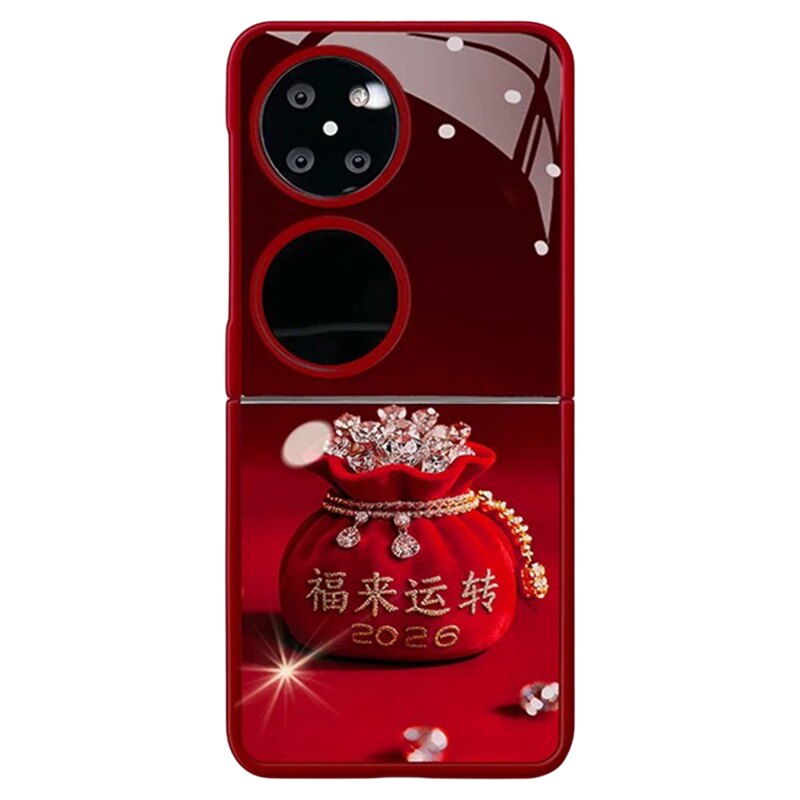 2026新年福来运转适用华为pocket2手机壳新品高级感p50pocket网红爆款折叠手机壳pockets好看的外壳保护套女