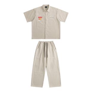 儿童街舞演出服套装酷帅嘻哈hiphop男童街舞潮服宽松衬衫童装