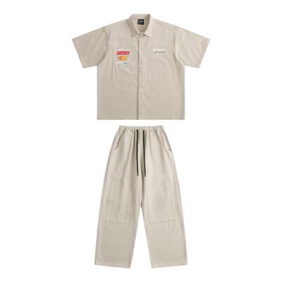 儿童街舞演出服套装酷帅嘻哈hiphop男童街舞潮服宽松衬衫童装