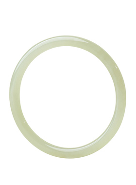 凤飞凰和田玉晴水细圆条玉镯