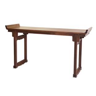 墨兰新中式供桌黑胡桃木香案中式实木玄关桌供台翘头条案