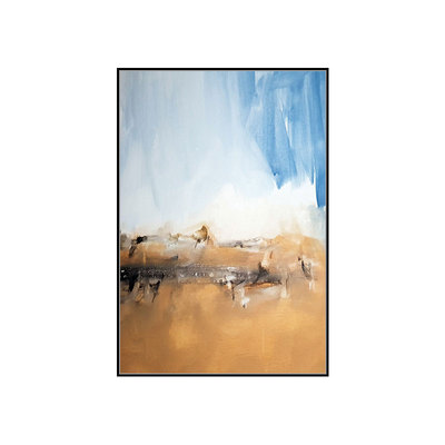 莫兰迪色抽象风定制电表箱装饰画