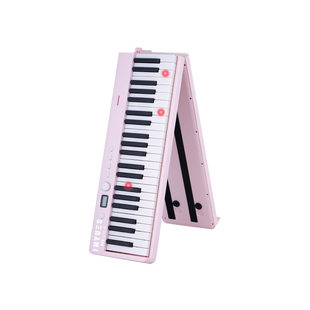 音悦师S200桃夭粉电子钢琴亮灯跟弹成人初学者入门便携折叠88键琴