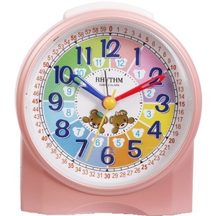 日本丽声贪睡灯小朋友学生用学习静音CRE827儿童创意树脂床头闹钟