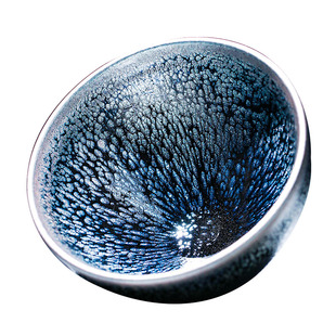 宋风居 卢国伟钻石油滴建盏茶杯纯手工铁胎大号主人杯天目盏茶具