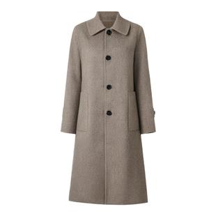 千季瑛中长款100%纯羊毛大衣女毛呢外套秋冬宽松高端秋冬款小个子