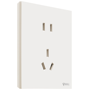 公牛g57奶绒咖蝶翼超薄开关插座面板g56哑光肤感暗装超薄家用电源