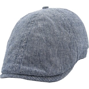 NOABAT男童帽子春夏新款儿童贝雷帽婴儿鸭舌帽条纹经典潮款贝宁帽