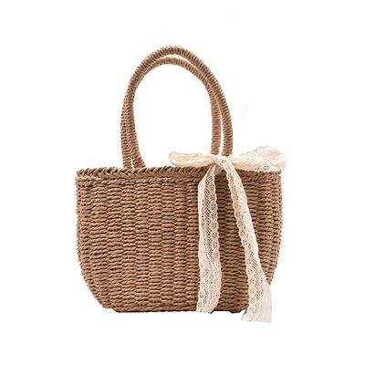 海边度假抽带菜篮藤编手提包包