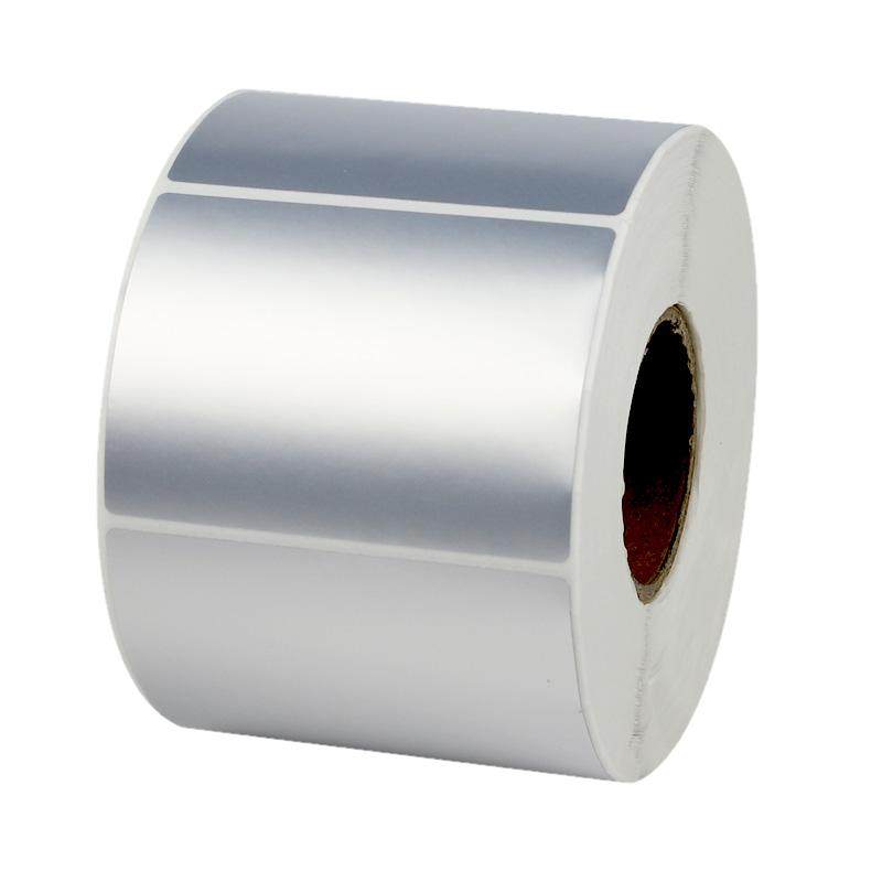 亚银标签纸哑银不干胶定做pet标签贴纸银色碳带打印机条码纸定制