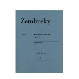 策姆林斯基 第二弦乐四重奏 Op15 分谱 德国亨乐原版进口乐谱书 Alexander Zemlinsky String Quartet No2 Parts HN1272