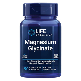 保税双甘氨酸镁90粒睡眠美国Life Extension Magnesium Glycinate