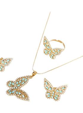 款韩国气质网红耳饰蝴蝶项链