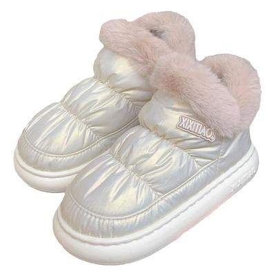 细细条冬季保暖加绒网红雪地靴