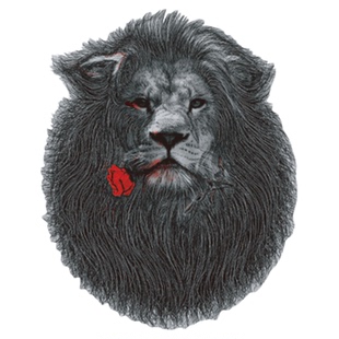 TLP反光车贴 衔着玫瑰的狮子嘻哈街头文化浪漫涂鸦行李箱笔记本贴