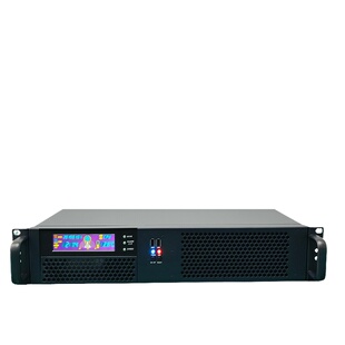 2U机箱LCD温控显示彩屏400深超短机架式matx主板pc电源工控服务器