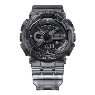 【天猫惊喜盒】casio旗舰店灰色冰韧GA-110SKE透明运动手表卡西欧