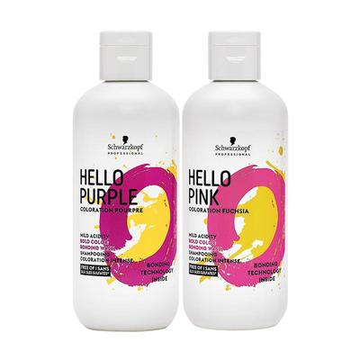 施华蔻专业HELLO固色洗发水补色紫色粉色洗发水不伤发洗发露护发
