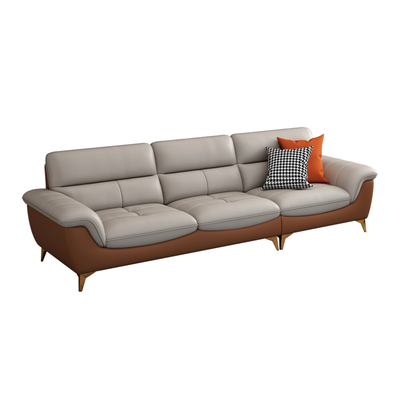 轻奢意式真皮沙发小户型