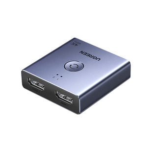 绿联HDMI切换器二进一出分配器一分二4K高清线电脑电视多屏幕显示信号源双向转换一拖二音视频画面拓展分屏器