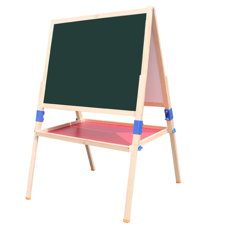 超大号可升降儿童画板小黑板支架式家用双面磁性教学白板学生画架