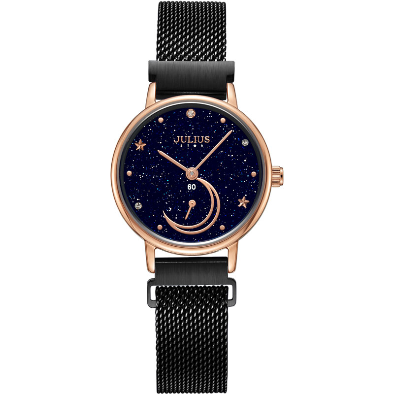 聚利时手表日月星辰ins小秒针