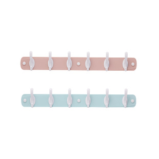 茶花挂钩粘胶免打孔门后挂衣钩厨房毛巾壁挂免钉贴钩衣服排钩粘钩