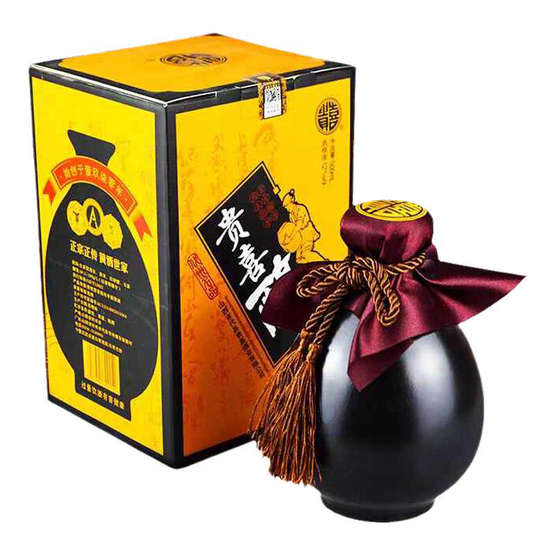 [京东快递]代县黄酒贵喜黄酒贵喜醇小黑坛半甜黍米黄酒代州特产