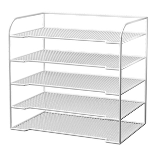 桌面收纳盒文件架办公桌文件夹收纳架家用书桌工位神器盒子置物架