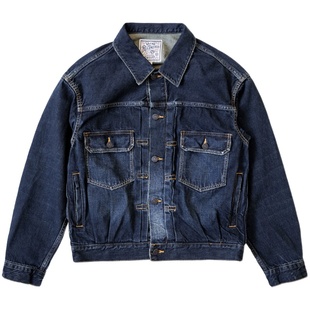 红风 复刻VISVIM101洗水牛仔夹克男春秋款宽松美式复古牛仔外套