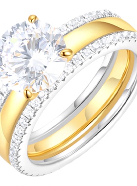 GXIAOXIAO双色百搭爆闪戒指