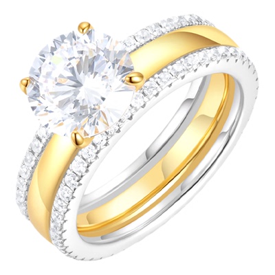 GXIAOXIAO双色百搭爆闪戒指