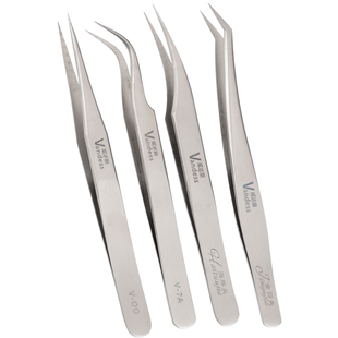 加厚不锈钢镊子燕窝拔毛线路板维修工具金羽夹弯头平头尖头高精密