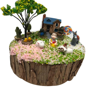 木质木桩DIY音乐盒八音盒旋转底座粘土模型配件创意手工制作礼物