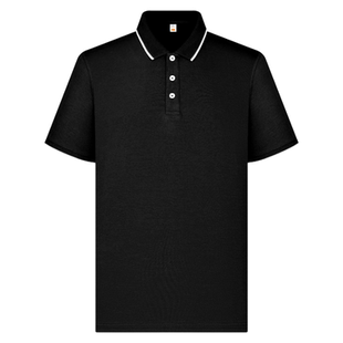 220克50支双面索罗纳凉感翻领短袖POLO衫定制印logo工作服刺绣