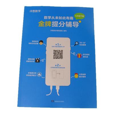 全新正版 洋葱数学 金牌提分辅导 七年级下册 人教版 湖南教育出版社 正版