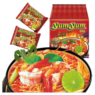 泰国进口yumyum养养牌冬阴功方便面酸辣虾味浓汤速食泡面代餐