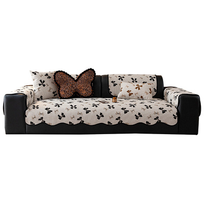 雪尼尔四季通用轻奢风客厅沙发垫