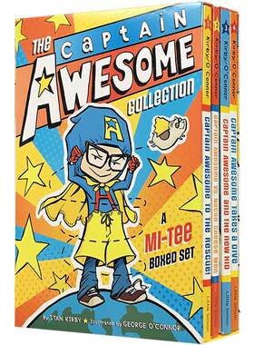 英文原版The Captain Awesome Collection异能船长4册盒装初级桥梁章节书 适合5-9岁 中小学儿童课外阅读英语训练学习故事小说