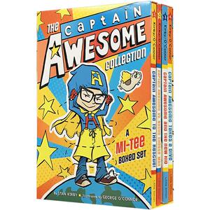英文原版The Captain Awesome Collection异能船长4册盒装初级桥梁章节书 适合5-9岁 中小学儿童课外阅读英语训练学习故事小说