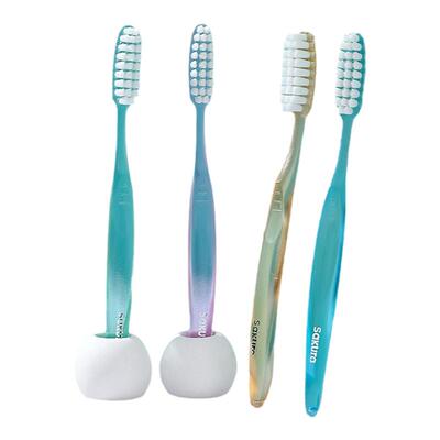 樱花长刷头情侣男士牙刷家用细毛情侣软毛牙刷高级单支男女