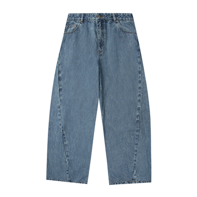 roaringwild蓝色水洗弯刀牛仔裤