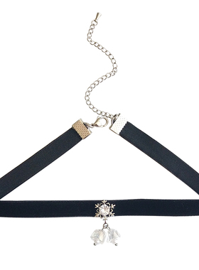 原创手工圣诞雪花铃铛颈带choker