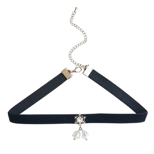 Alice新品圣诞雪花choker高级感铃铛项圈女颈带学生锁骨链chocker