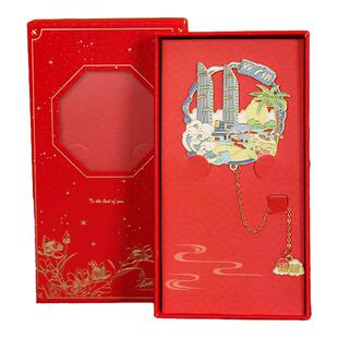 福建厦门双子塔旅游创意金属书签文创古典中国风纪念品礼物伴手礼
