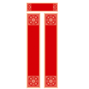 韵江南高档文创对联套装蜡染烫金万年红福字纸加厚对联纸初学者福字斗方半生熟春节级联套装蜡染洒金