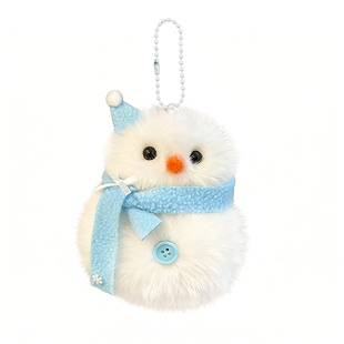 超萌围巾雪人挂件毛绒玩偶冬季创意包包钥匙扣送女友闺蜜挂饰礼物