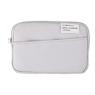 韩国livework简约商务纯色防水尼龙零钱名片卡包耳机盒收纳小包